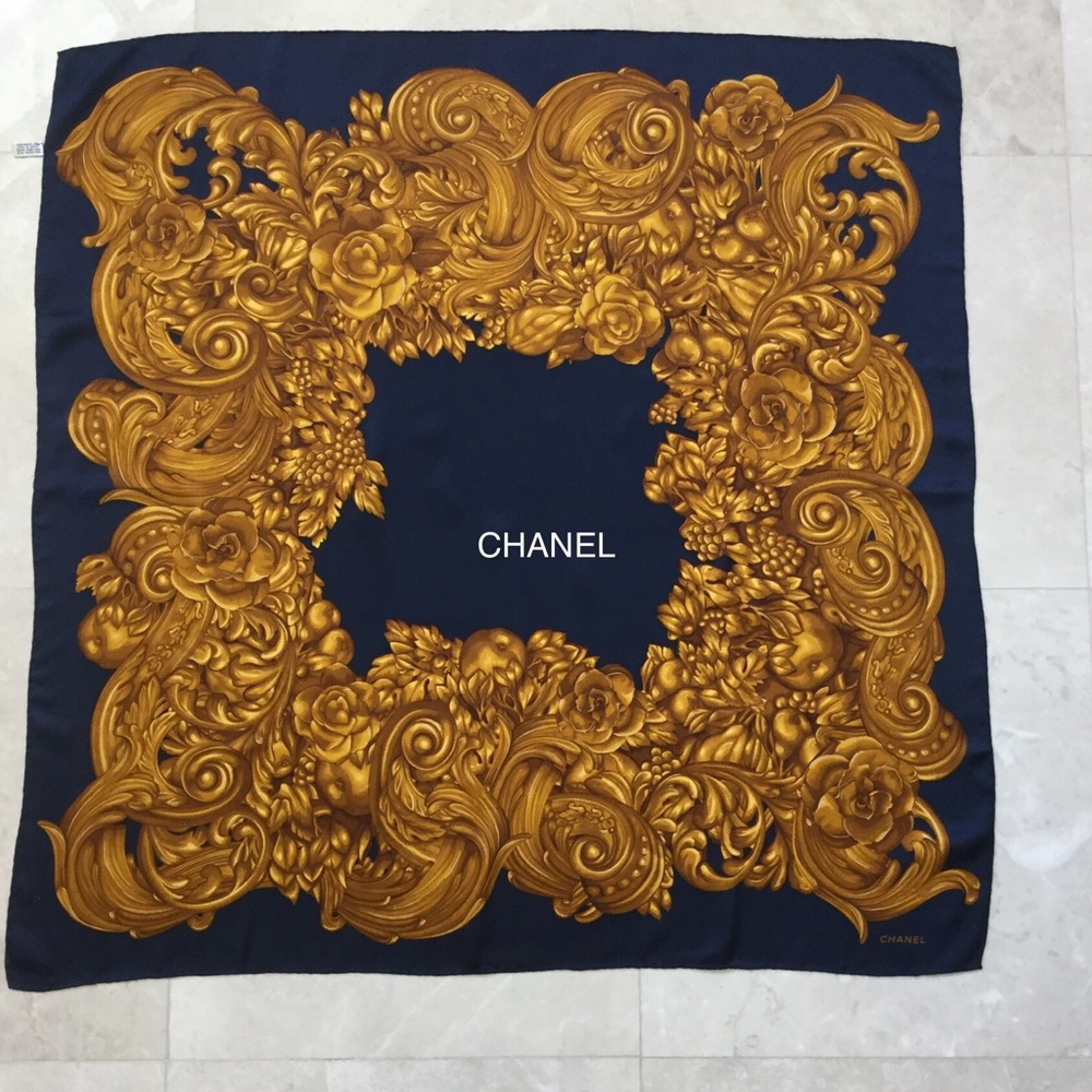 Vintage Authentic CHANEL silk scarf